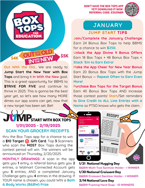 Box tops newsletter, please click image